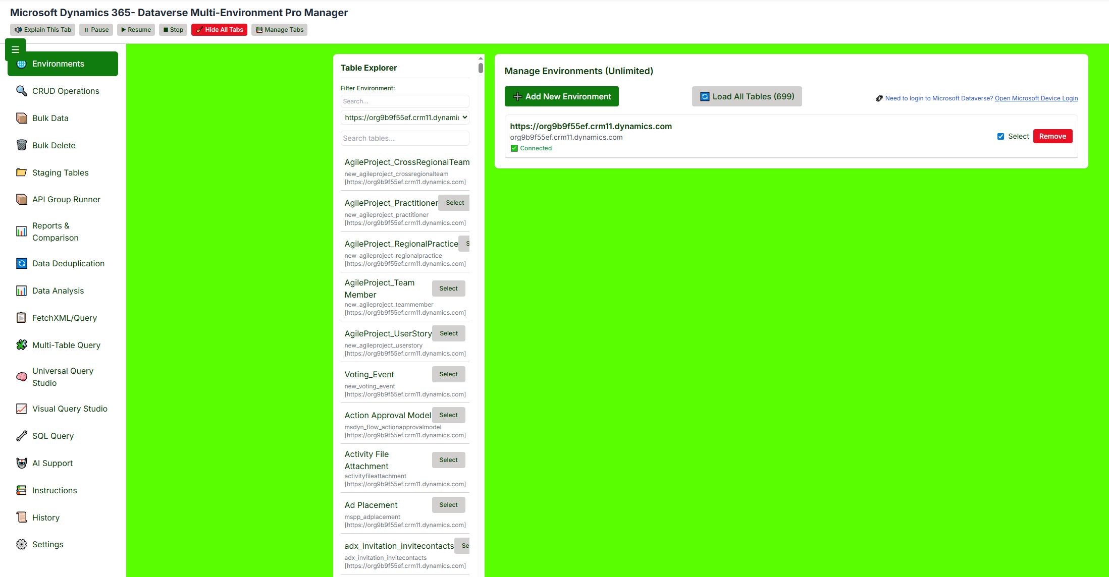 microsoft dynamics 365 dataverse multi environment manager